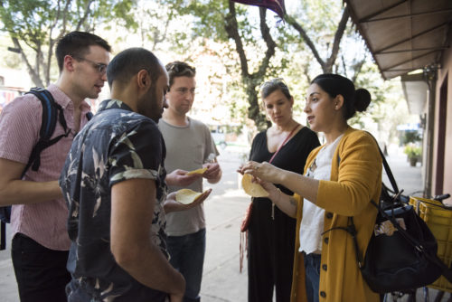 Group on a food tour of Mexico City