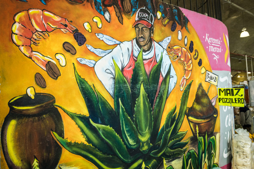Kerem Tá mural in Merced Market