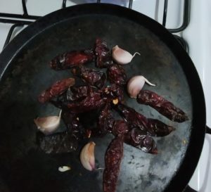 roasted chile morita and garlic